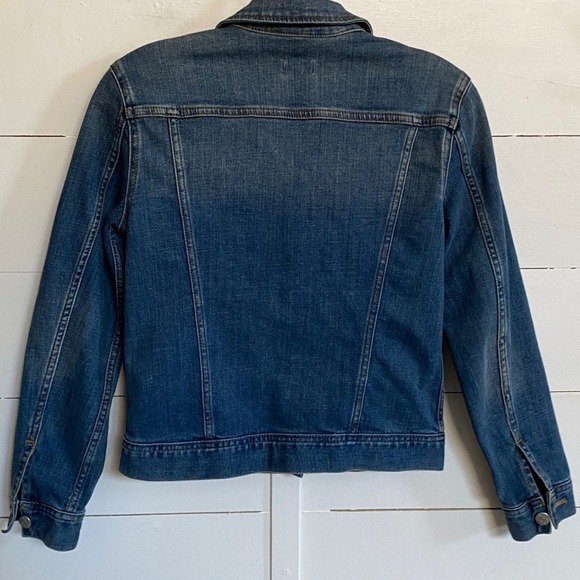 J. Crew Factory Women's Blue Denim Trucker Jacket - XS - Picture 9 of 13
